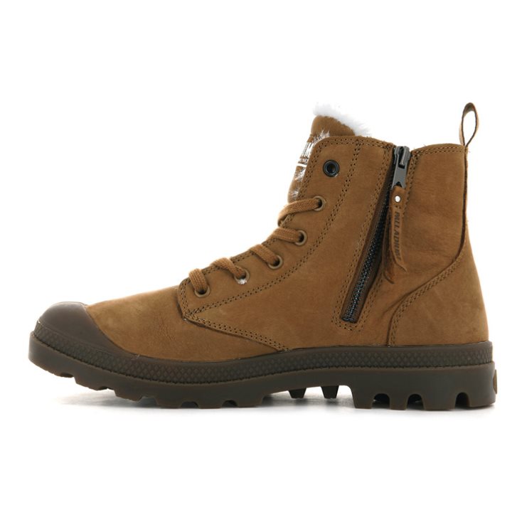 Bottes Palladium Pampa Hi Zip WL Homme Marron | FR GQH719M